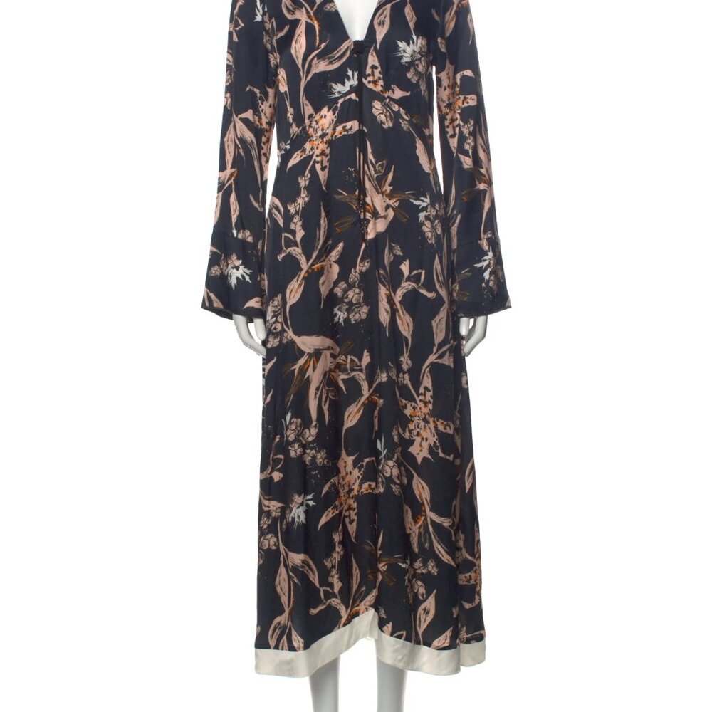 DOROTHEE SCHUMACHER Long Sleeve Print Maxi Dress